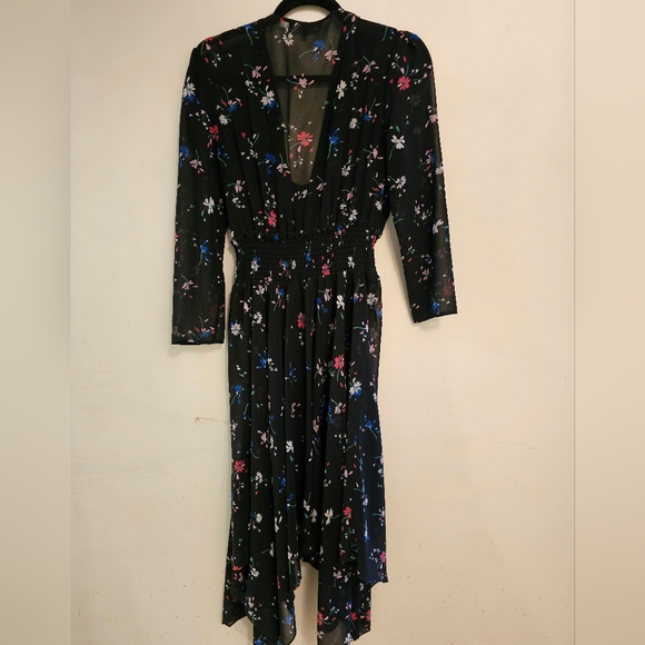 Maje Black Floral Maxi Dress - Picture 2 of 4